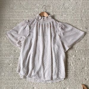 Everleigh Smocked Neck Short Sleeve Blouse